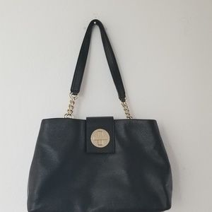 Kate spade vintage large black leather shoulder bag